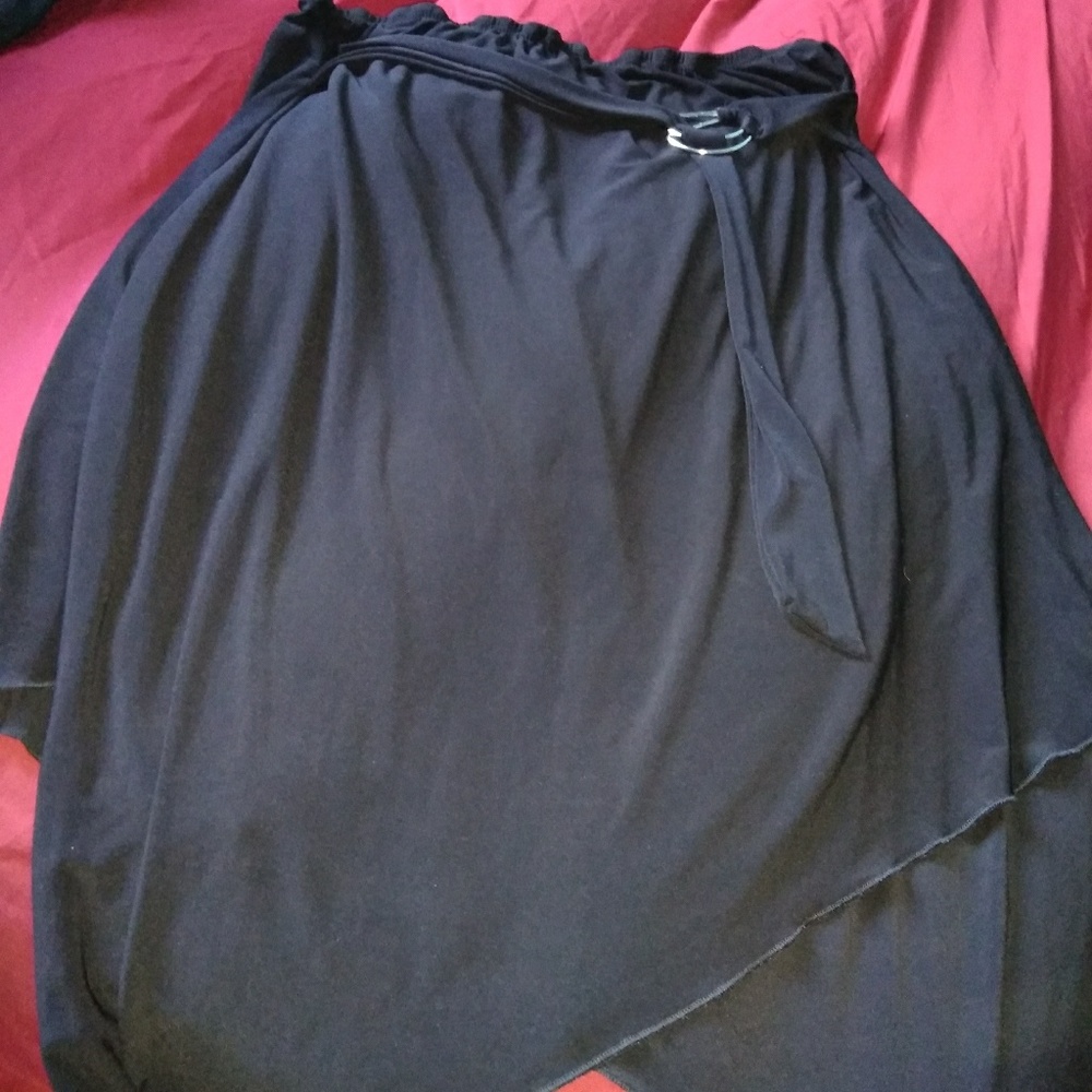 Black handkerchief skirt